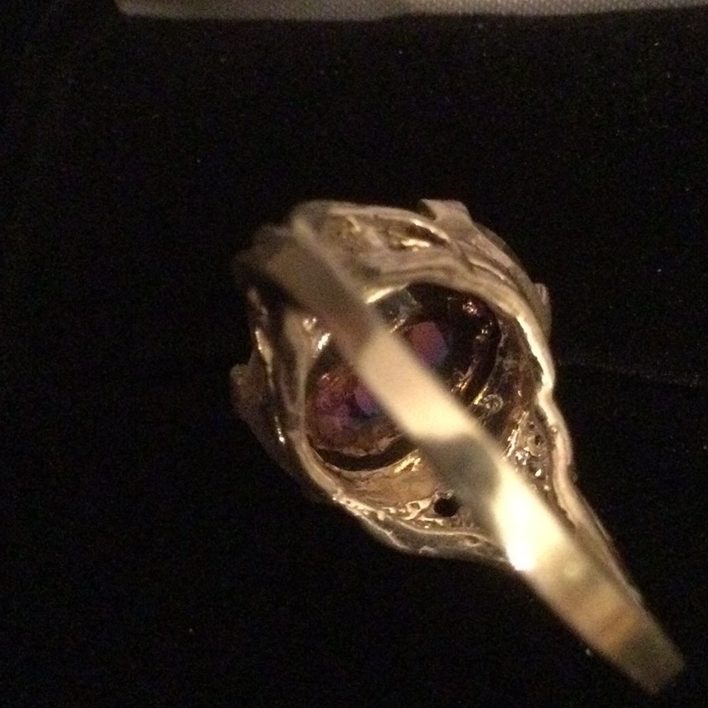 Genuine Concave Cut Citrine Ring - Picture 10 of 13